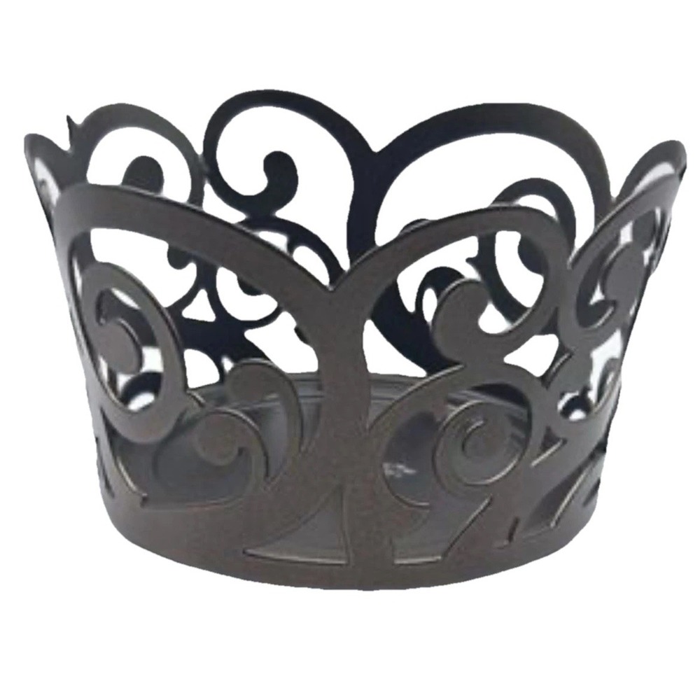 PartyLite‎ Rustic Swirl 3 Wick Candle Jar Holder Antique Bronze 2013 Retired EUC